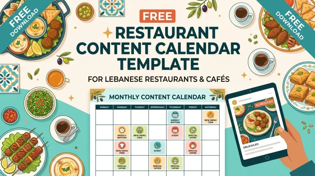Restaurant Content Calendar: Free Monthly Template